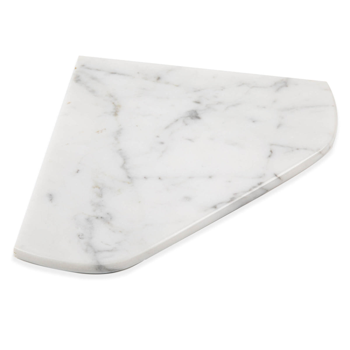 Bianco White Carrara Marble Corner Shelf Polished Round Diflart