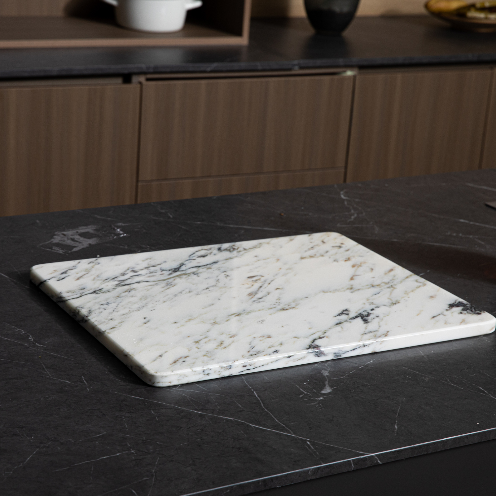 The unique texture of natural marble has more character.