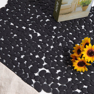 The pebbles are firmly attached to the back mesh, making it easy to decorate your home. The pebbles are naturally selected and made, showcasing their grandeur.