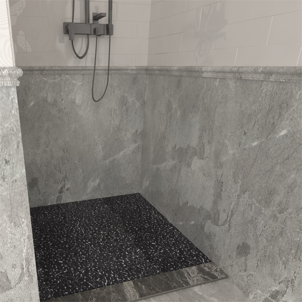 A great choice for the floor of the Diflart Pebble Tile for Shower Floor bathroom