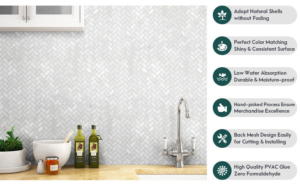 Ocean Diamond - Diflart Ocean Diamond Mother of Pearl Shell Mosaic