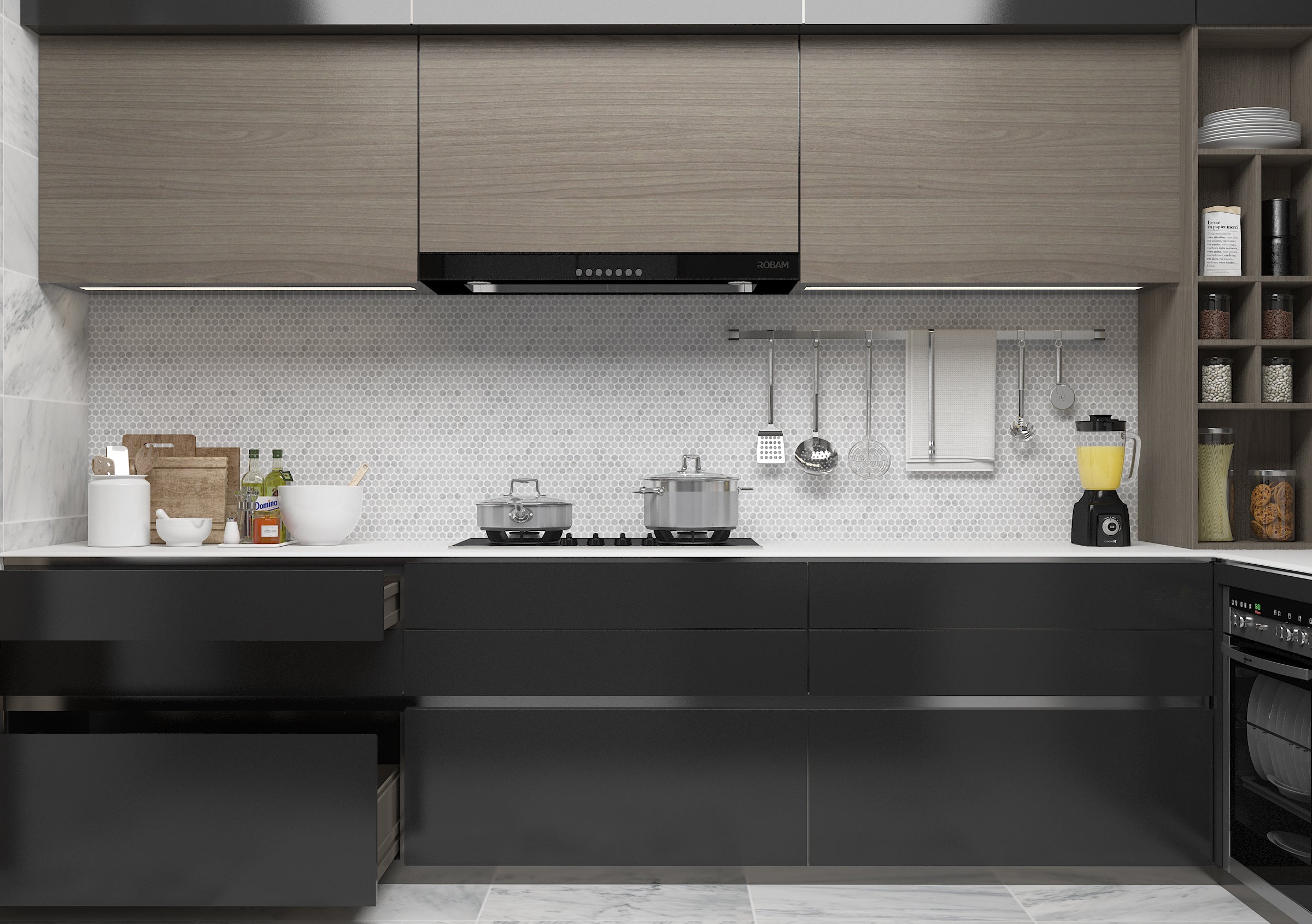 Natural carrara marble from Italy, premium quality.