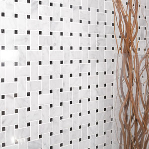 Marble mosaic tile is a durable and long-lasting option for flooring, walls, and backsplashes.