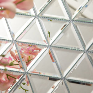 Diflart silver mirror glass mosaic tile is made from high-quality glass that reflects light beautifully