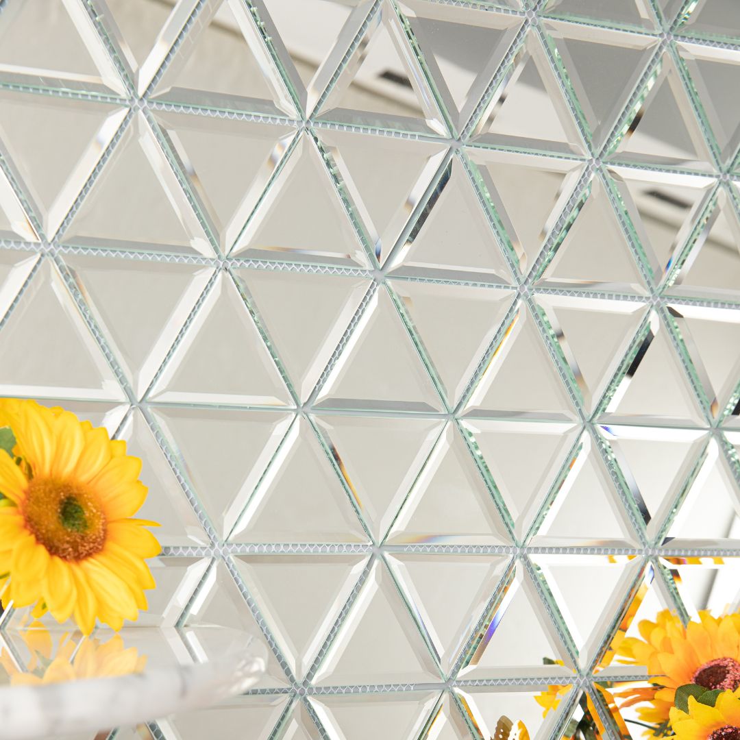 The triangle shape adds a modern and stylish touch to any space, creating a unique and eye-catching design.