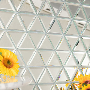 The triangle shape adds a modern and stylish touch to any space, creating a unique and eye-catching design.