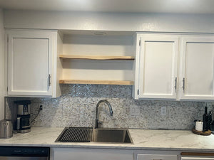 Diflart mother of pearl peel and stick tiles can be used for wall decoration, such as the kitchen backsplash,bedroom walls trim ,laundry rooms and DIY or renew project like mirror frame,around the stove