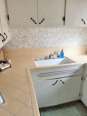 Diflart mother of pearl tile is made of genuine pearl shell without dying