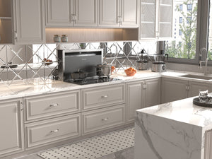 Experience the luxury and sophistication of mirror subway tiles in your own space