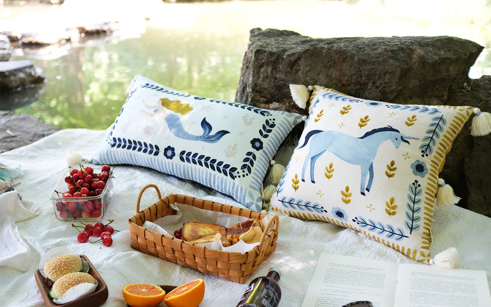 New Arrival-Decoration Art Cushions Case Cotton Linen Lumbar Throw Pillow Cover