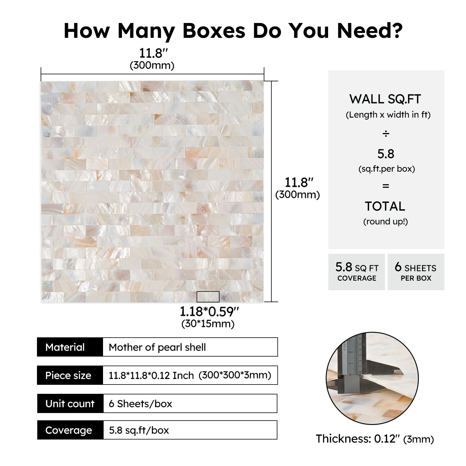 Diflart Mother of Pearl Peel and Stick Backsplash Subway Mosaic Tile for Kitchen Bathroom Wall Decor Pack of 6 Sheets