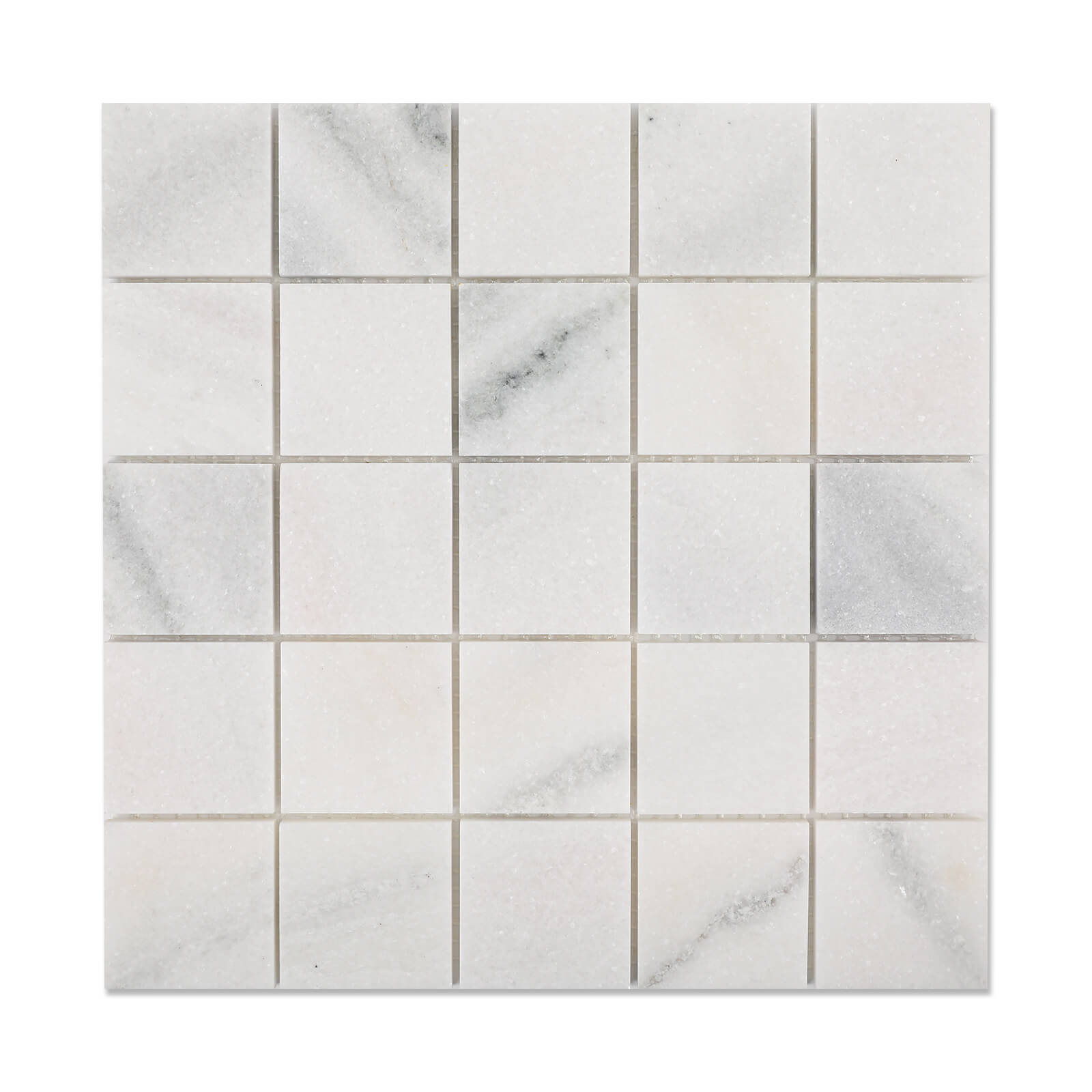 Diflart Natural Marble Mosaic Tile, 4x12 Inch Subway, Honed, Aura Calacatta Marble Backsplash Tiles for Kitchen Bathroom Wall Floor, Pack of 12 Pcs