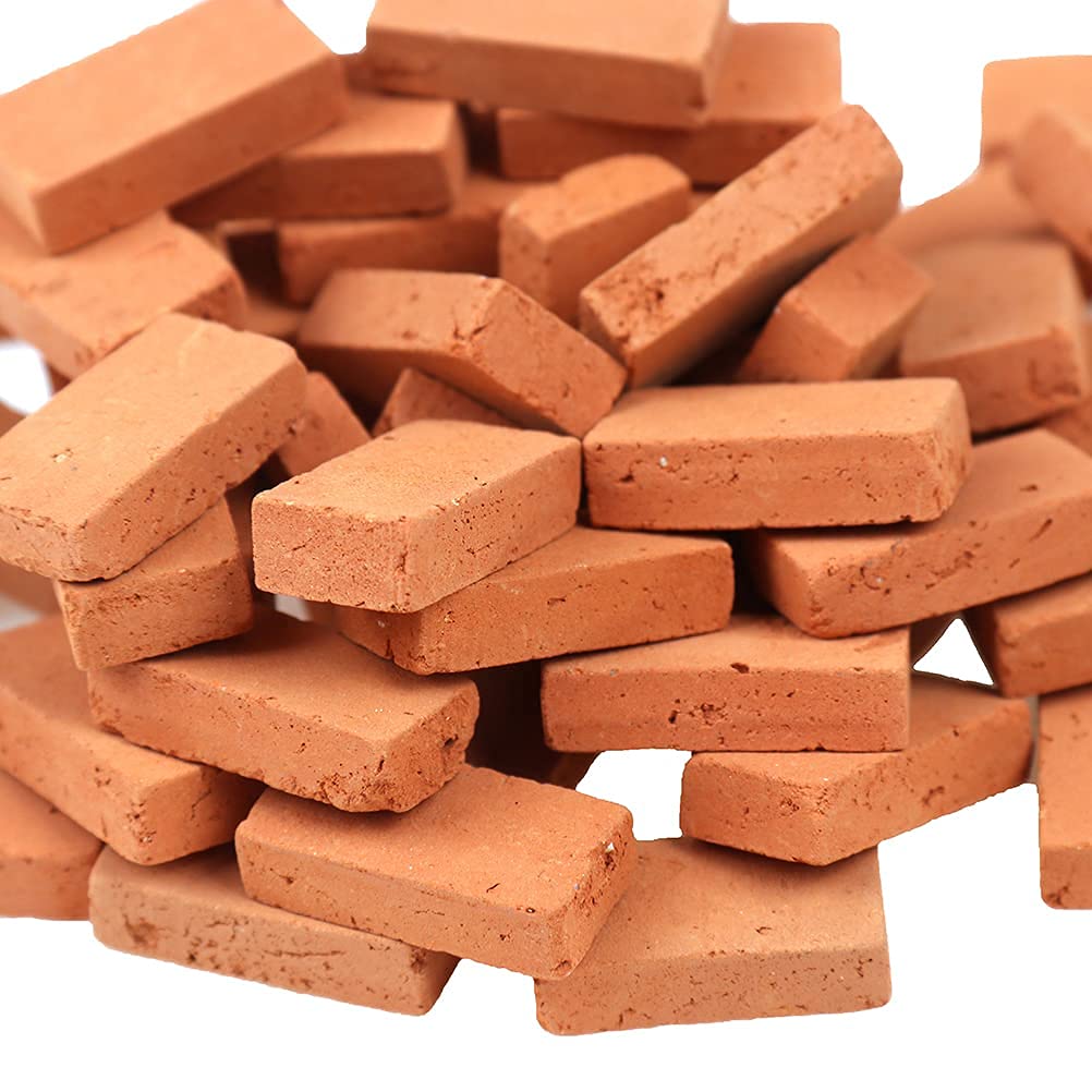 Diflart Red Artificial Clay Brick,Miniature Solid