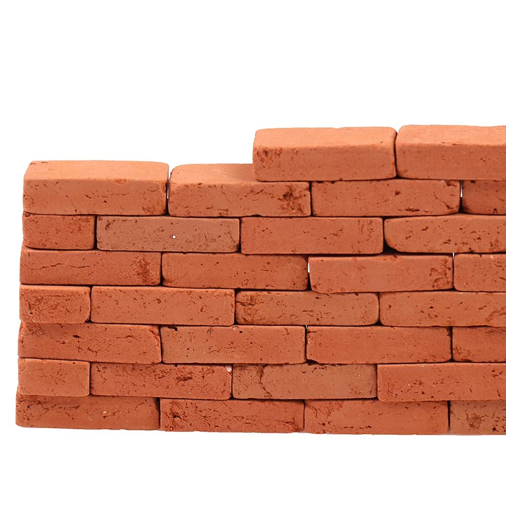 Diflart Red Artificial Clay Brick,Miniature Solid