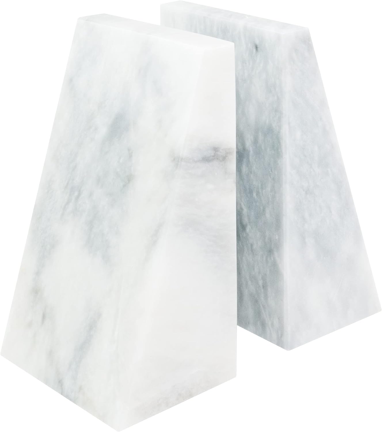 Diflart White Stone Marble Art Bookshelf Decor
