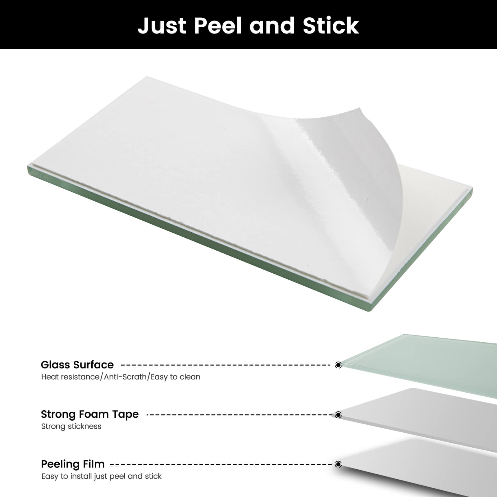 Diflart Peel and Stick Glass Subway Tiles, 3 x 6 Inch, Light Green, Glass Tiles for Kitchen Backsplash, Bathroom Wall (Pack of 40 Pieces, 5 sq.ft)