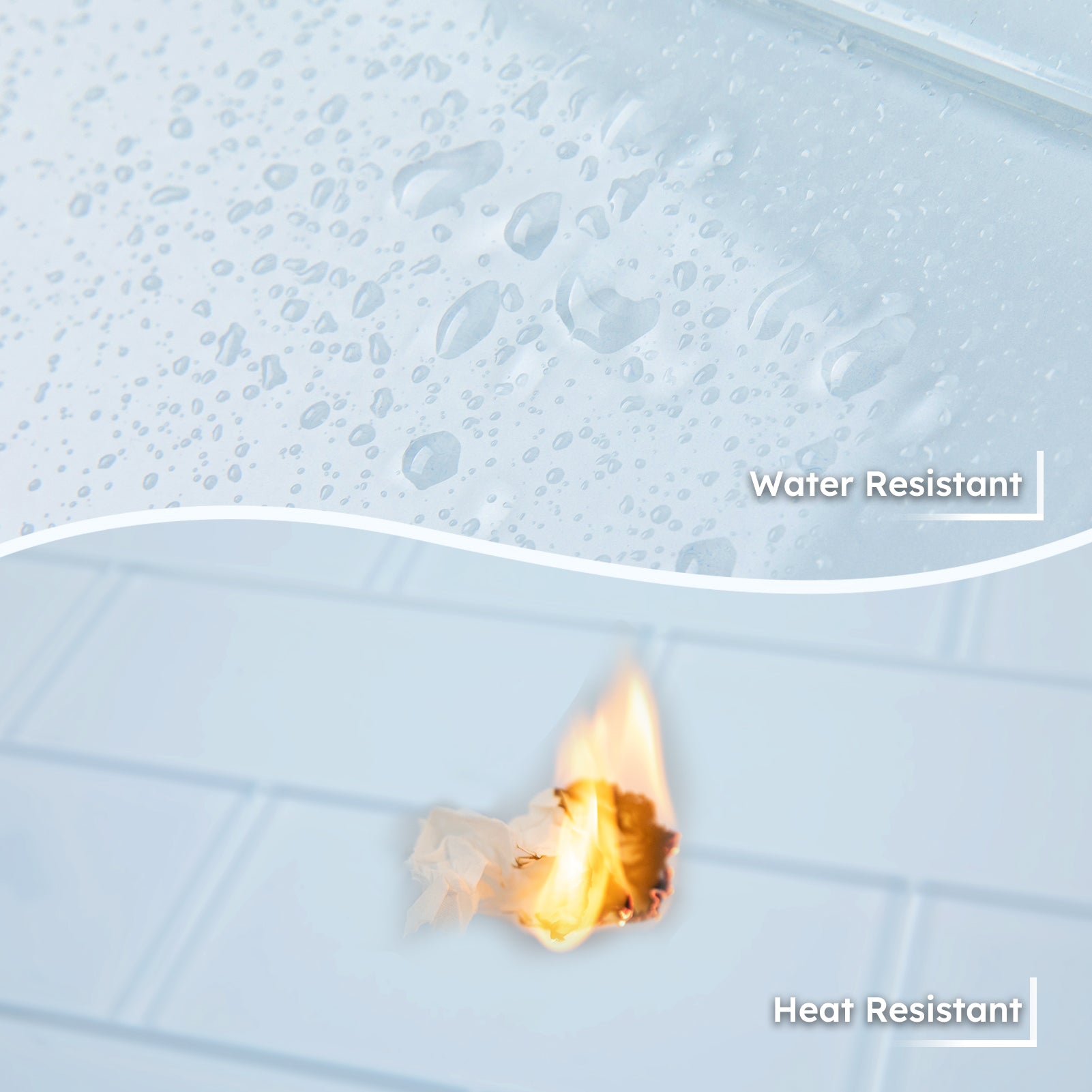 Diflart Glass Subway Tile 3x6 Inch, Light Blue, Glossy, 4 Sq.ft, Glass Backsplash for Kitchen Bathroom Wall, Pack of 32 Pcs