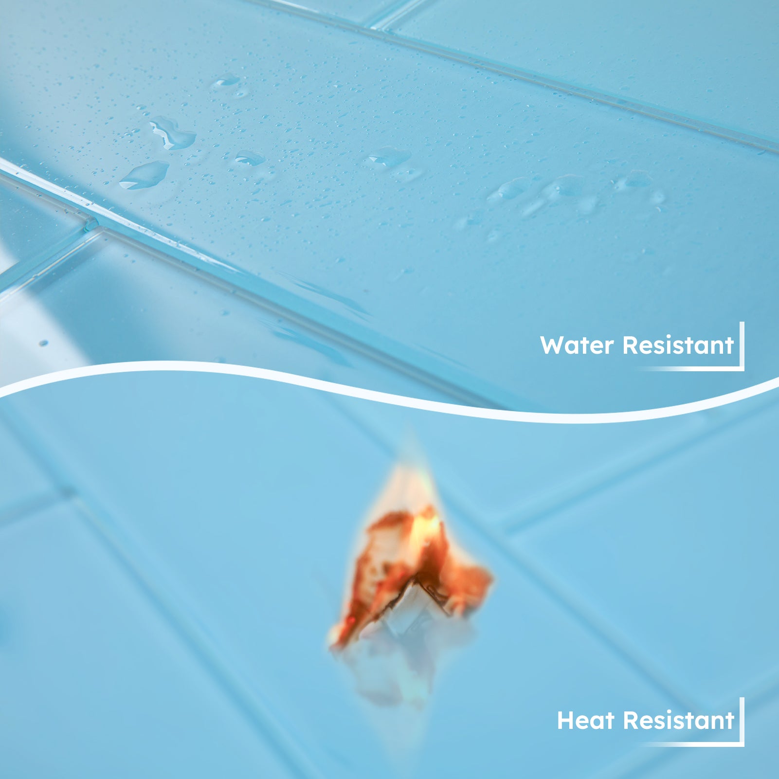 Diflart Glass Subway Tile 4x12 Inch, Blue, Glossy, 4 Sq.ft, Glass Backsplash for Kitchen Bathroom Wall, Pack of 12 Pcs