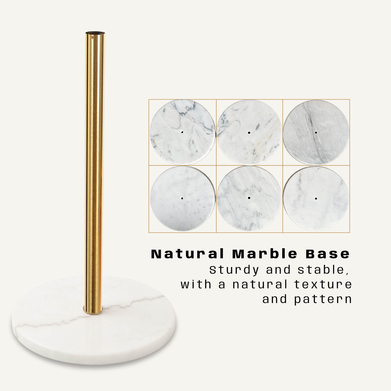 Metal Coat Rack, 8 Hooks Freestanding Coat Rack Tree, Gold Marble Base, 304 Stainless Steel, Stand Coat Rack for Entryway, Bedroom, Living Room, Office, to Hang Clothes, Hats, Bags
