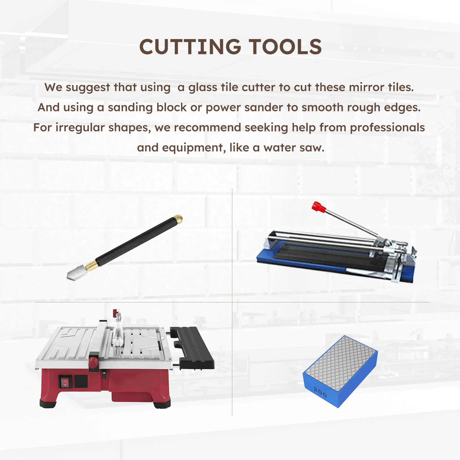 Diflart Beveled Mirror Backsplash Tiles for Kitchen, Light Antique Strip, 12x12 Inch, Mirror Tile for Bathroom Bar Wall (5 Sheets,5 Sq.ft)