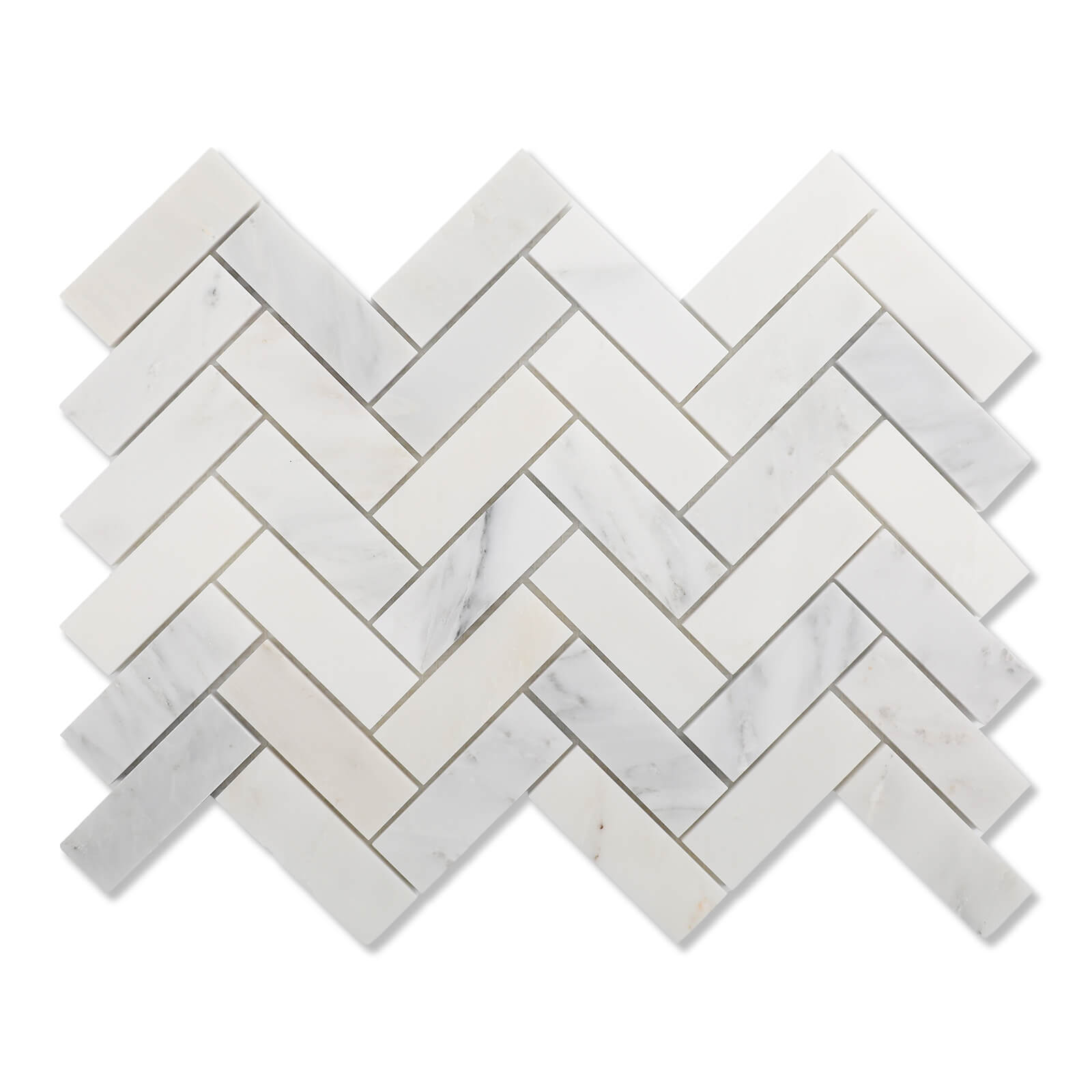 Diflart Natural Marble Mosaic Tile Polished, 1x3 Inch Herringbone, 5 Sheets