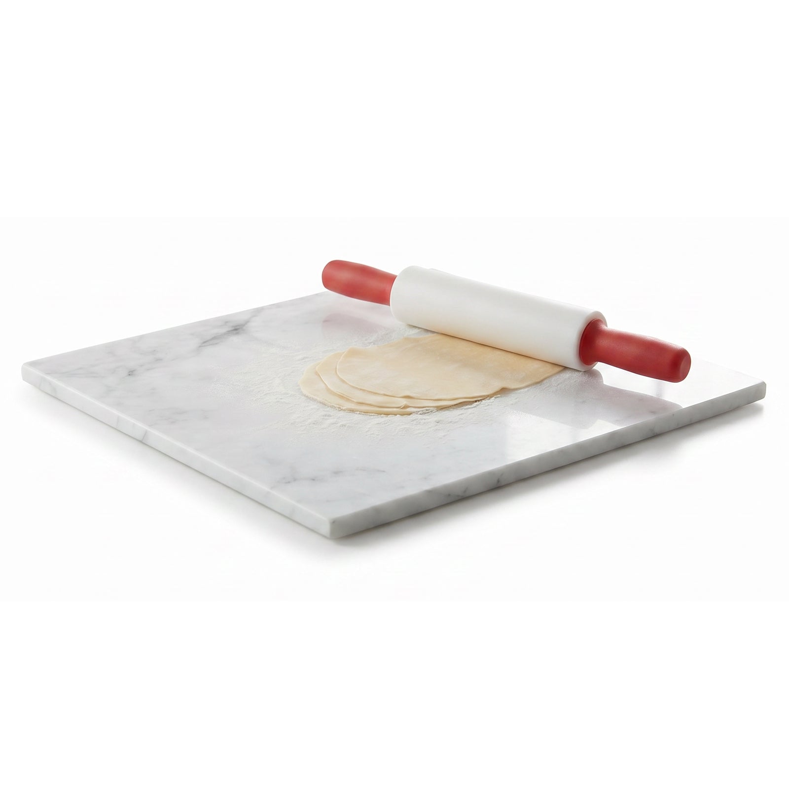 Diflart Natural Marble Pastry Board for Kitchen, 16x20 Inch, White, Marble Slab for Cheese, Cutting, Serving, Carrara Bianco Marble Stone Board, Christmas Thanksgiving Gift