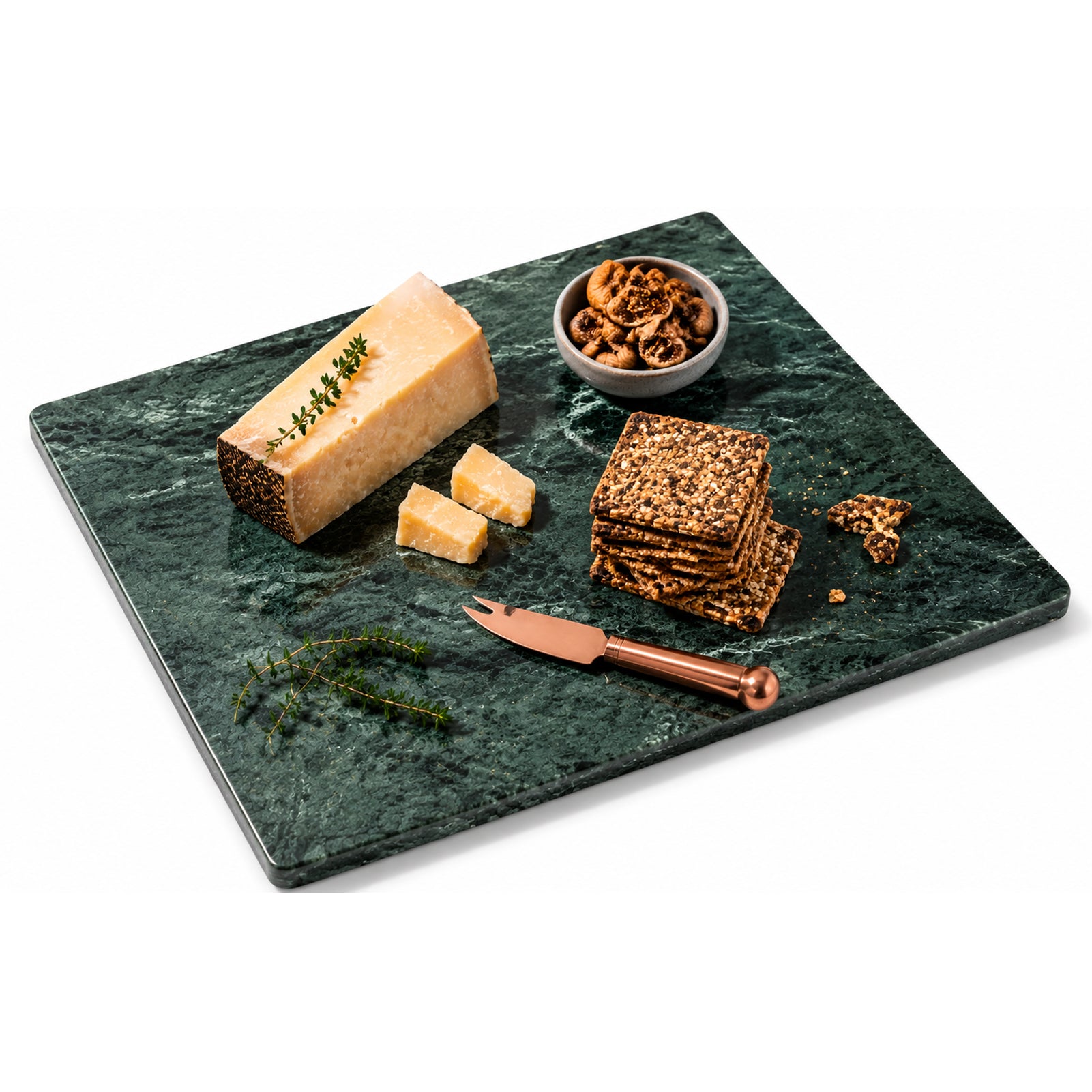 Diflart Natural Marble Stone Cutting Board for Kitchen, 16x20 Inch, Green, Marble Slab Pastry Board Large for Cheese, Serving, Baking, Pack of 1 Piece
