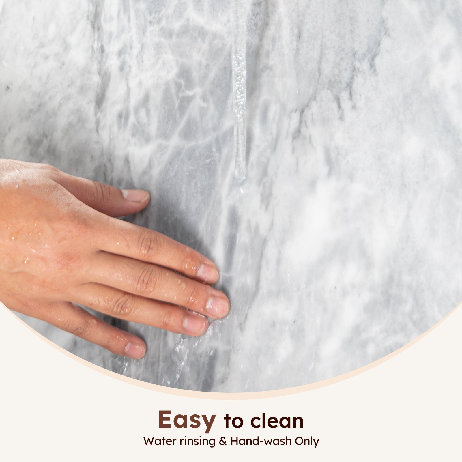 Diflart Natura Marble Stone Pastry Board for Kitchen, 16x20 Inch, Gray with White Veins, Marble Cutting Board Large with Non-Slip Feet for Keep the Dough Cool and Chocolate Tempering, Pack of 1 Pcs