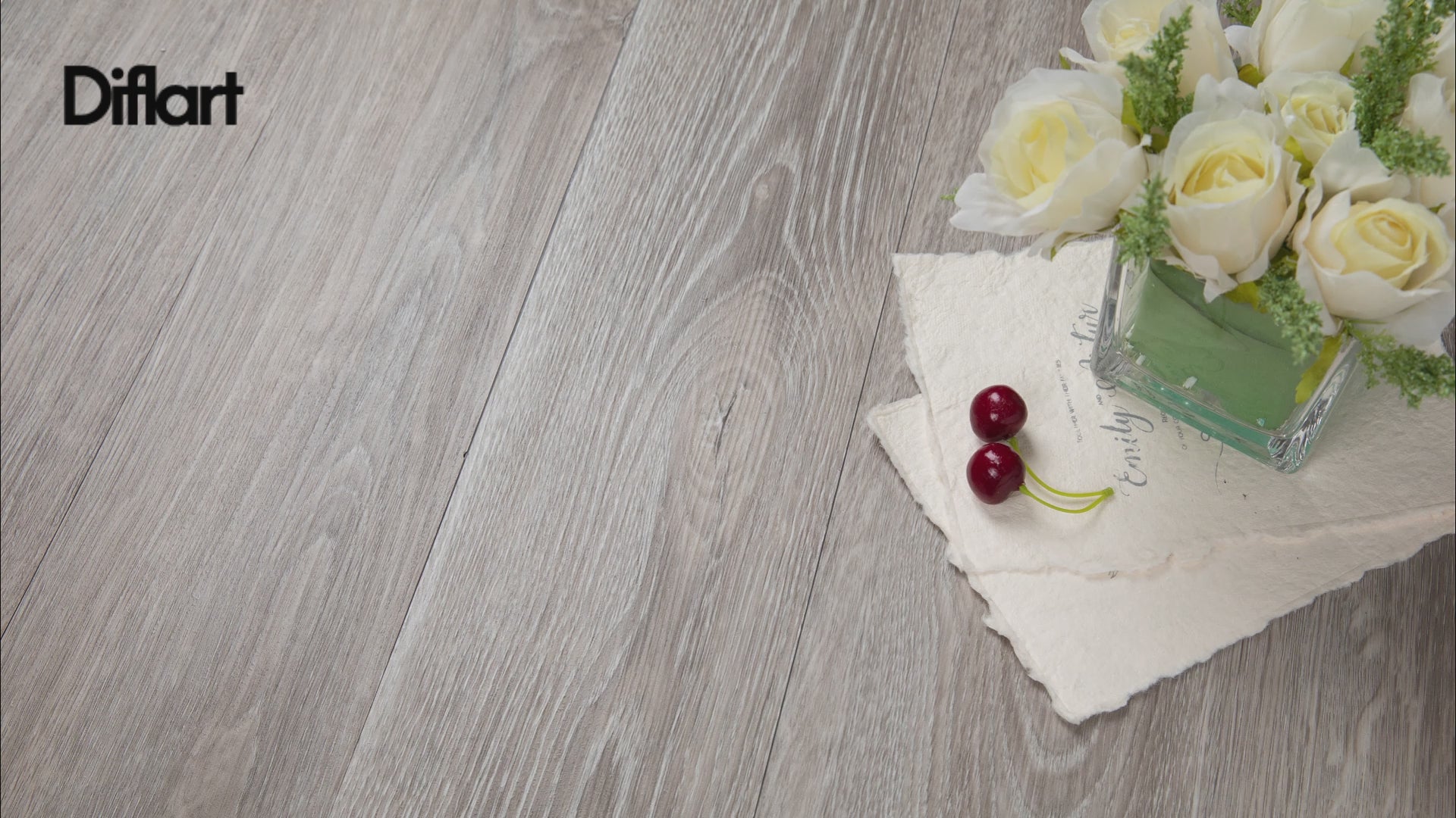 Diflart Waterproof SPC Flooring Click Lock, 36x6 Inch, 5mm Rigid Core Luxury Vinyl Plank, Cantha Oak Wood Look Floor Tiles for Kitchen, Basement, Bathroom, Bedroom