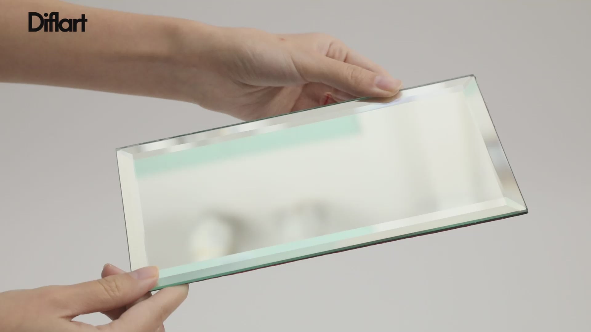 Diflart Peel and Stick Beveled Mirror Subway Tile Silver 4 x 8 Inch Self Adhesive Backsplash for Kitchen Bathroom TV Accent Wall Tiles Pack of 26 Pcs