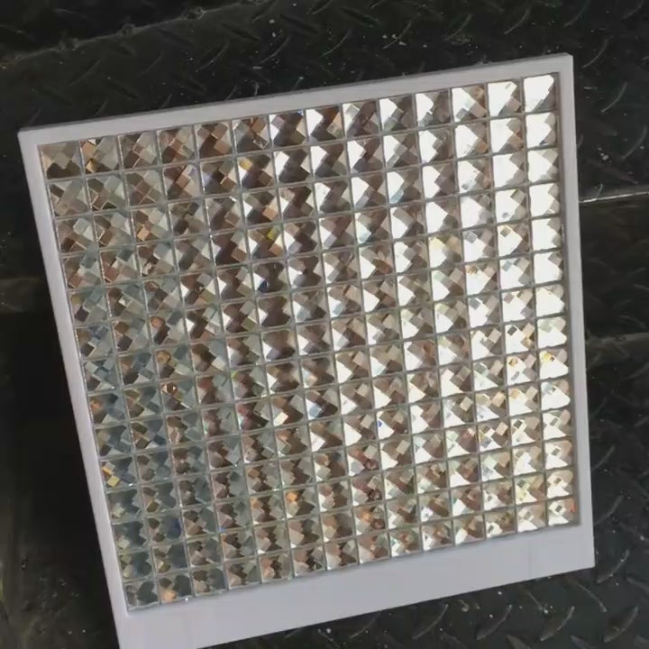 Diflart Mirror Glass Mosaic Tile Crystal Diamond Mosaic Tile Backsplash for Kitchen Bathroom Wall Tiles