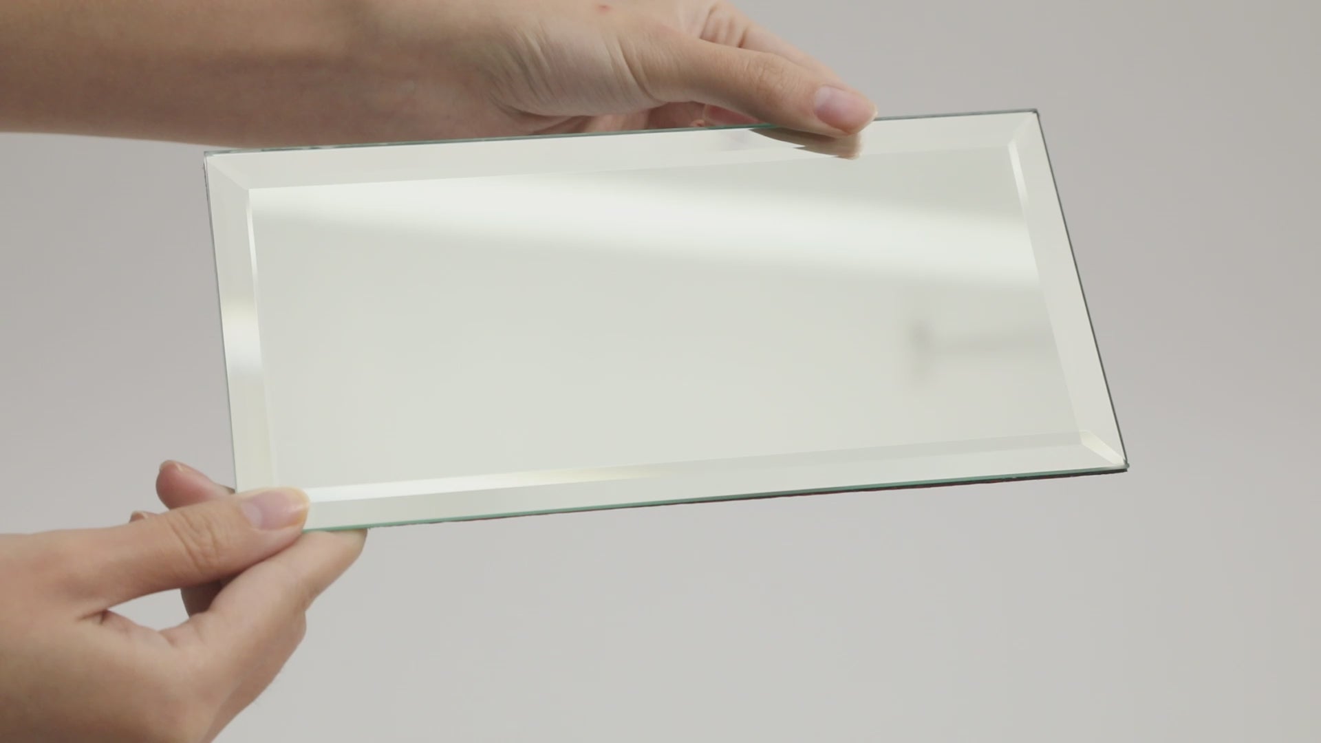 Diflart Beveled Mirror Backsplash Tiles for Kitchen, Silver Subway, 4x8 Inch, Mirror TIile for Bathroom Wall (26 Pcs,5.7 Sq.ft)