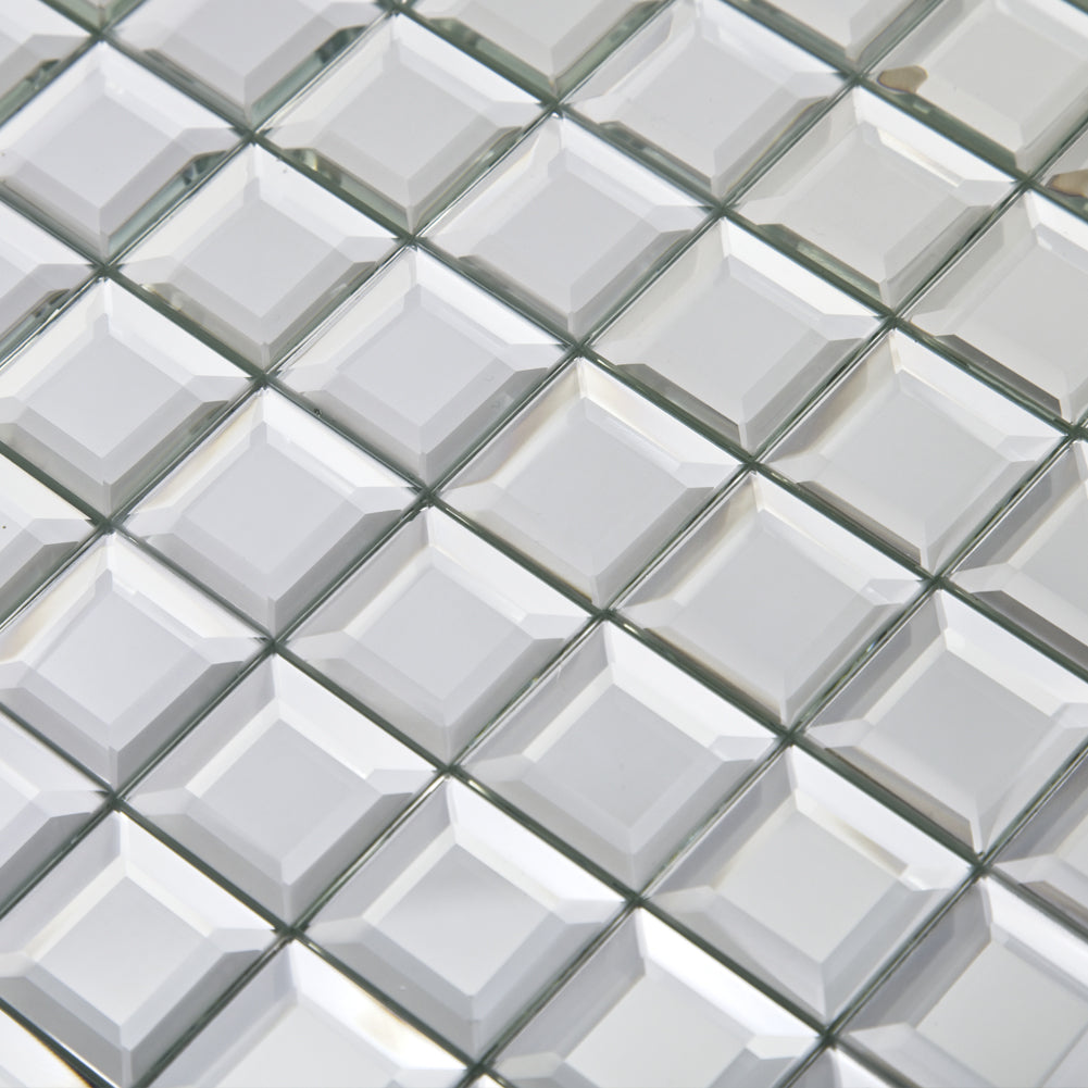 Silver Glass Mirror Tiles for Crafts, 5x5 mm Self-Adhesive Stickers (5280  Pieces)