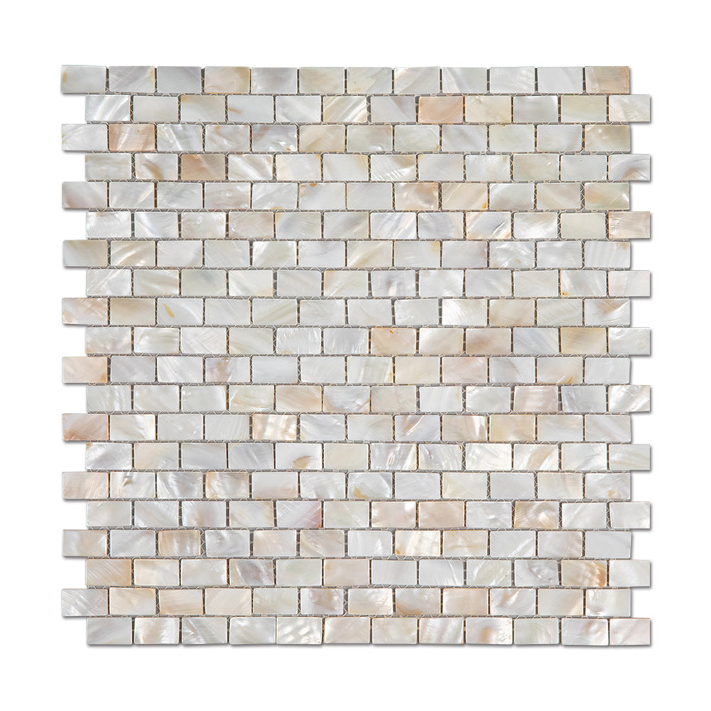 Light Colorful Mother Of Pearl Shell Mosaic Brick Tile Pack of 10 Sheets