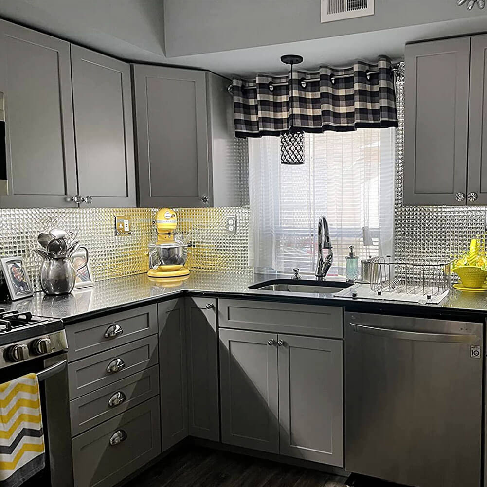 Diflart Mirror Glass Mosaic Tile Crystal Diamond Mosaic Tile Backsplash for Kitchen Bathroom Wall Tiles