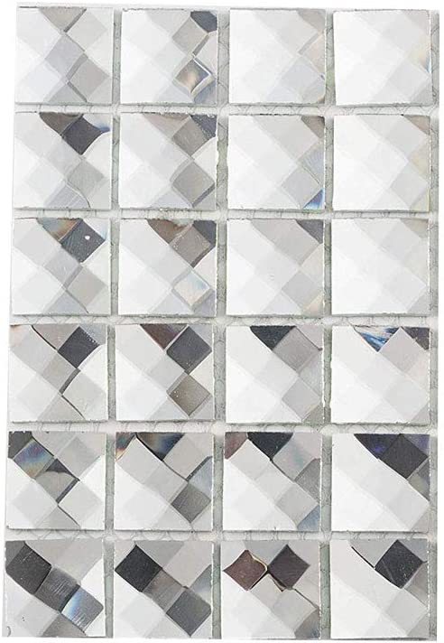 Silver Glass Bling Mirror Mosaic Tile Sample丨Diflart