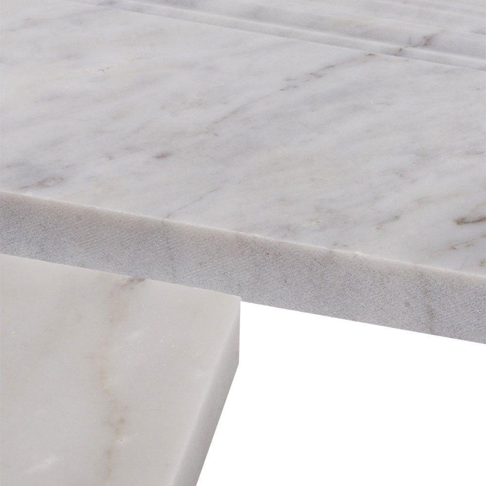 Carrara White Bianco Carrera Marble Baseboard Tile Pack of 4 Pcs