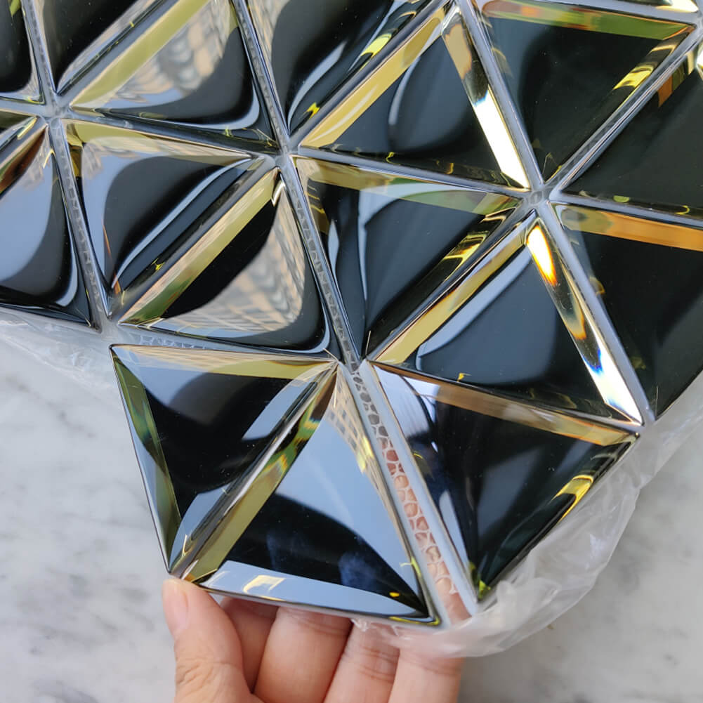 PH PandaHall 260g 0.5 inch Triangle Glass Mirror Tiles Mini Glass