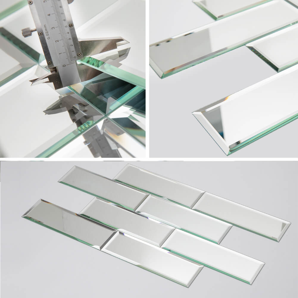 Diflart – Dosserets en miroir à peler et coller, antique, 3x6 pouces, carreaux de métro biseautés pour bar de cuisine (1,36 m², 40 pièces Diflart – Dosserets en miroir à peler et coller, antique, 3x6 pouces, carreaux de métro biseautés pour bar de cuisine (1,36 m², 40 pièces