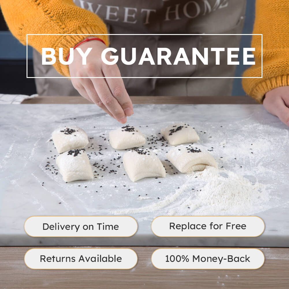 Diflart Natural Marble Pastry Board for Kitchen, 16x20 Inch, White, Marble Slab for Cheese, Cutting, Serving, Carrara Bianco Marble Stone Board, Christmas Thanksgiving Gift