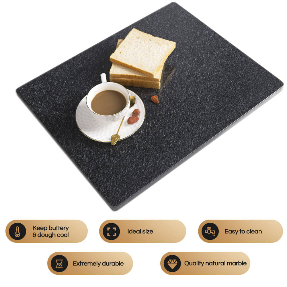 Natural Black Granite Stone Pastry Cheese And Cutting Serving Board