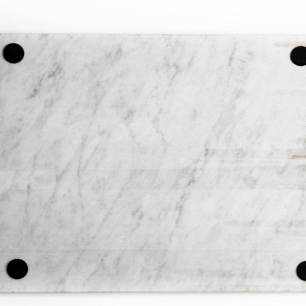Carrara Marble Cutting and Pastry Board with Non-Slip Feet