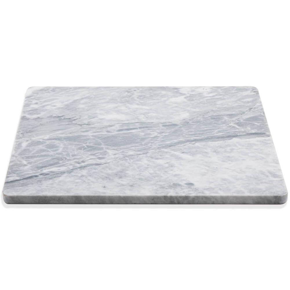 Natural Marble Pastry Cheese And Cutting Serving Board with Non-slip Feet 16x20x0.8 Inch