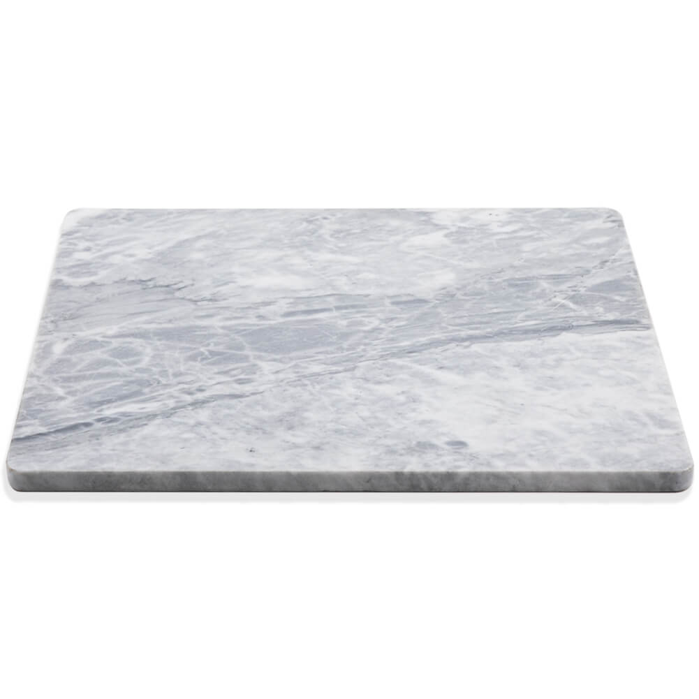 Diflart Natura Marble Stone Pastry Board for Kitchen, 16x20 Inch, Gray with White Veins, Marble Cutting Board Large with Non-Slip Feet for Keep the Dough Cool and Chocolate Tempering, Pack of 1 Pcs