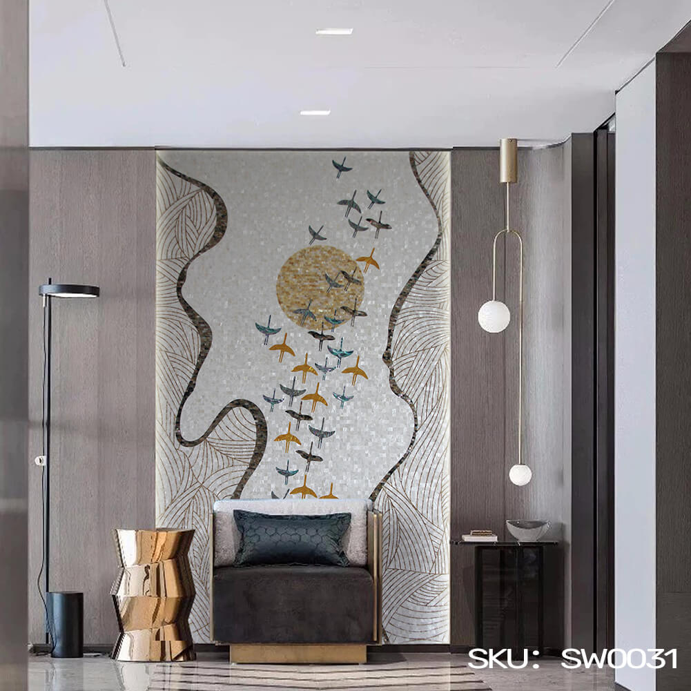 Customize Mother of Pearl Shell Art Mosaic Tile Personalized Patterns