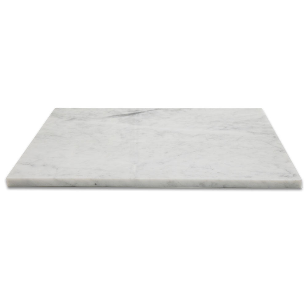 Diflart Natural Marble Pastry Board for Kitchen, 16x20 Inch, White, Marble Slab for Cheese, Cutting, Serving, Carrara Bianco Marble Stone Board, Christmas Thanksgiving Gift