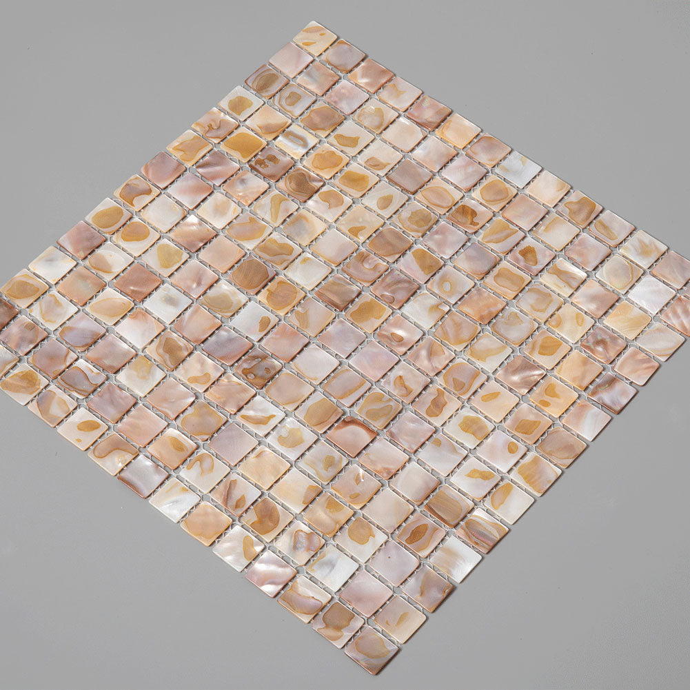 Dark Colorful Mother of Pearl Shell Square Mosaic Tile Pack of 10 Sheets
