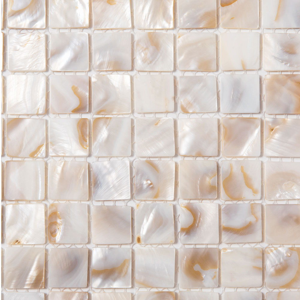 Light Colorful Mother Of Pearl Shell Square Mosaic  Tile Pack of 10 Sheets
